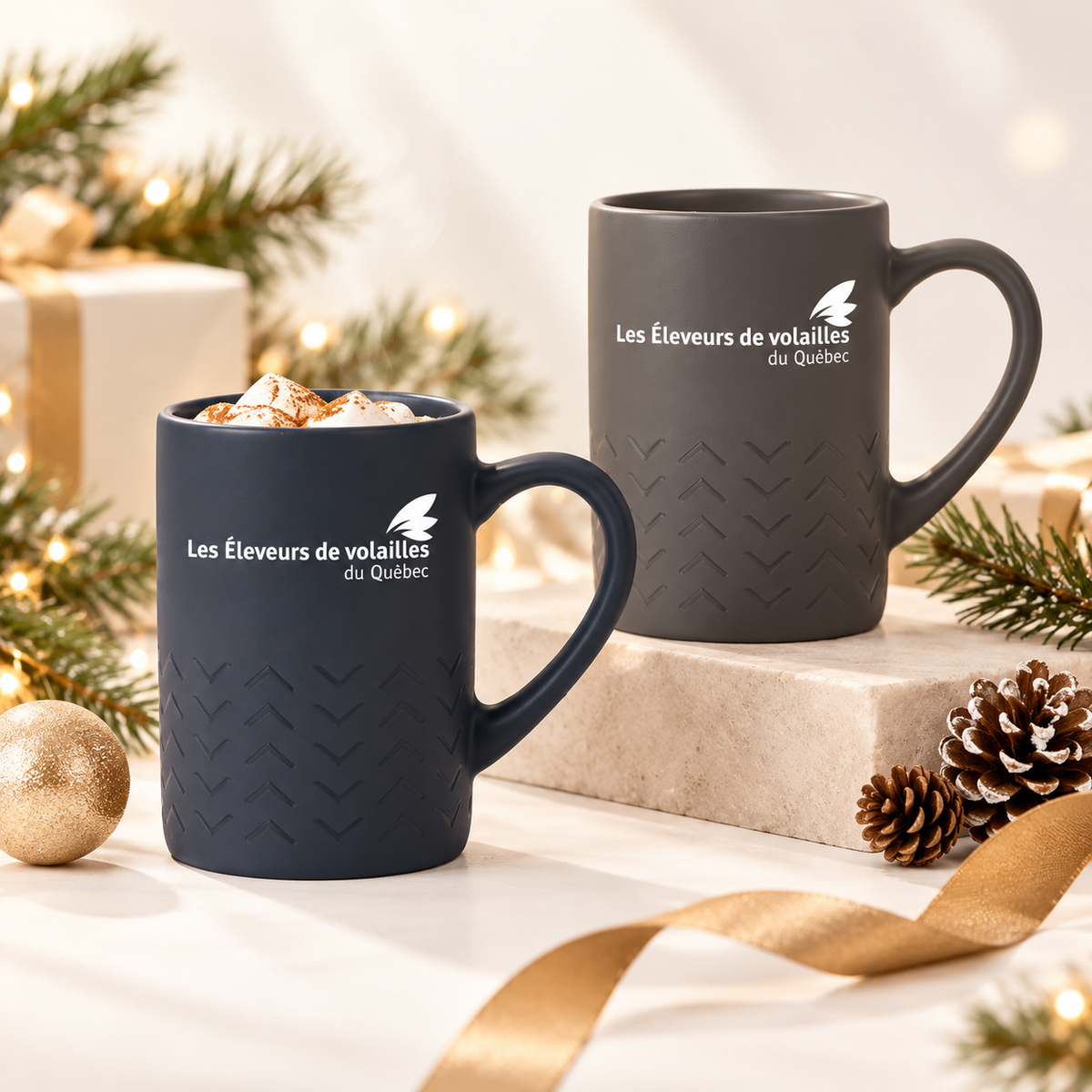 Tasse céramique 13oz avec motif à chevron